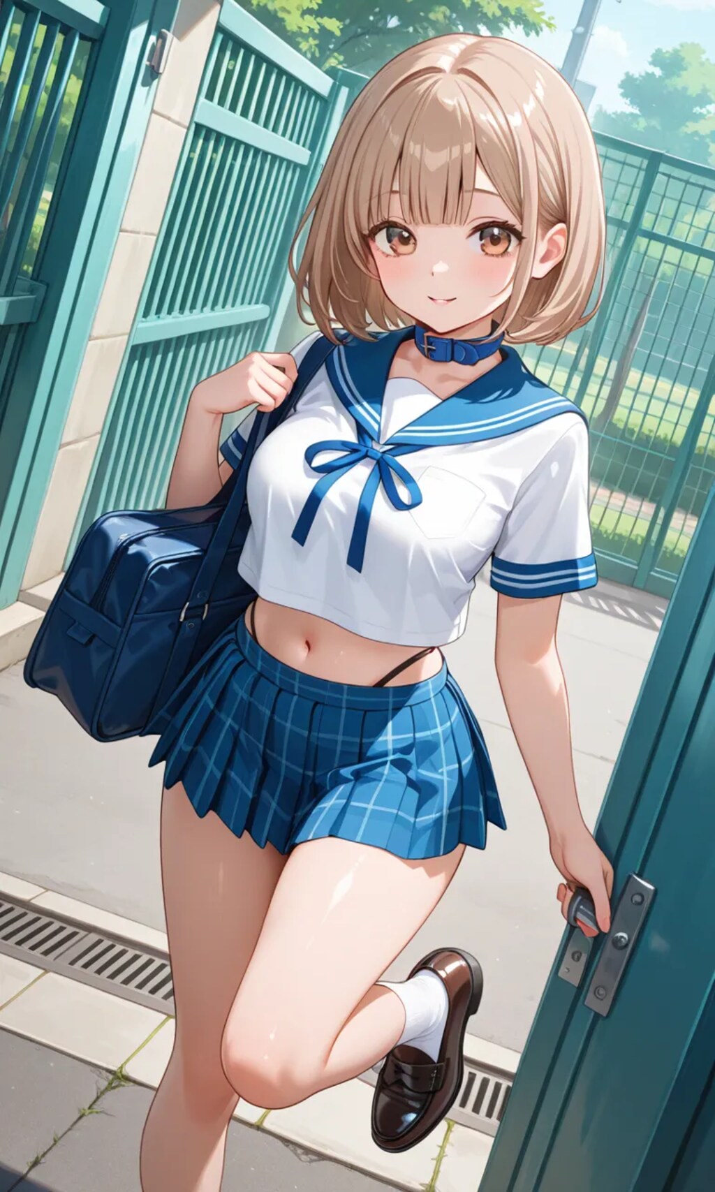 何気ない顔でヘソ出し、パンツの紐見せ、ミニスカートを履いてくる女子