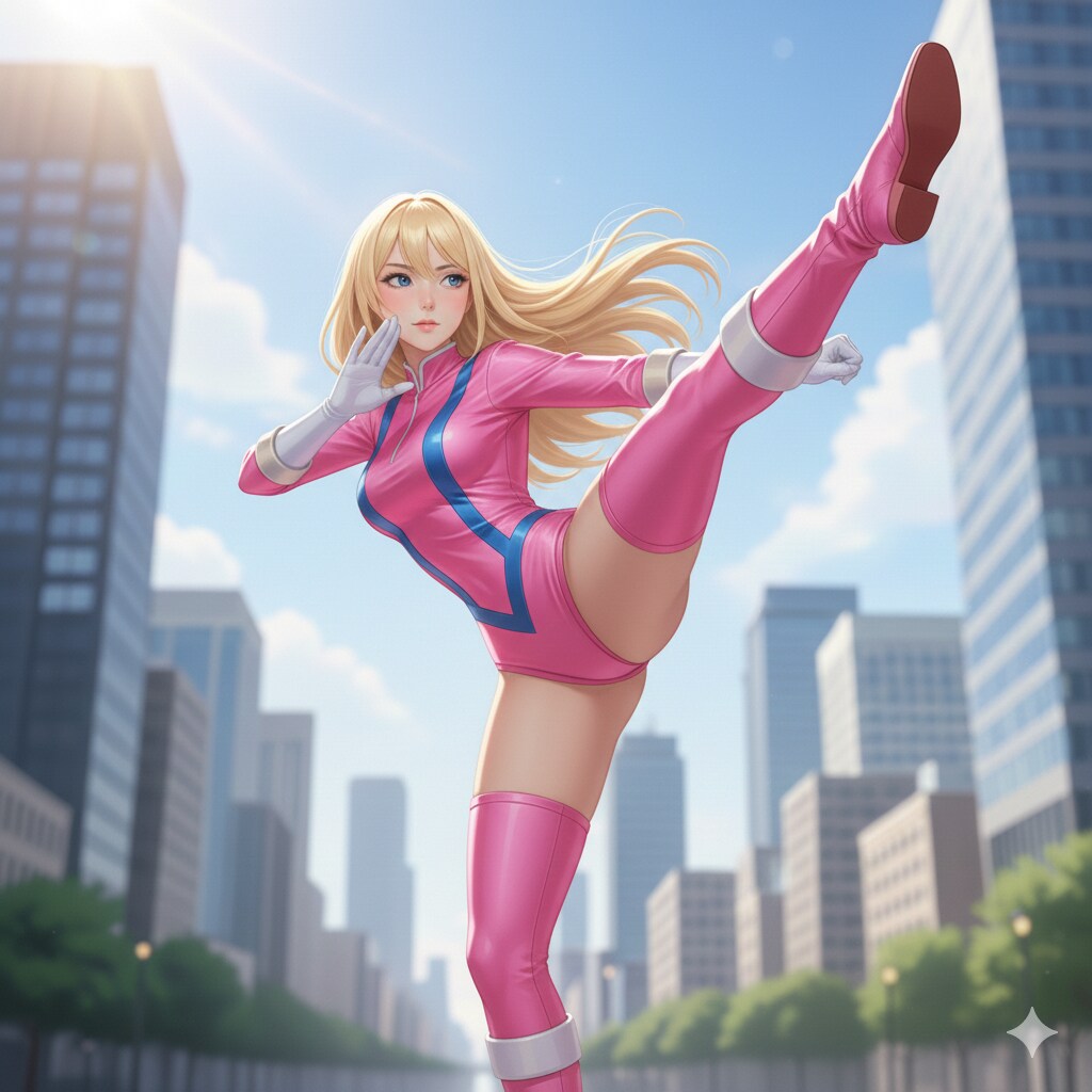 戦隊ヒロインのような女の子
