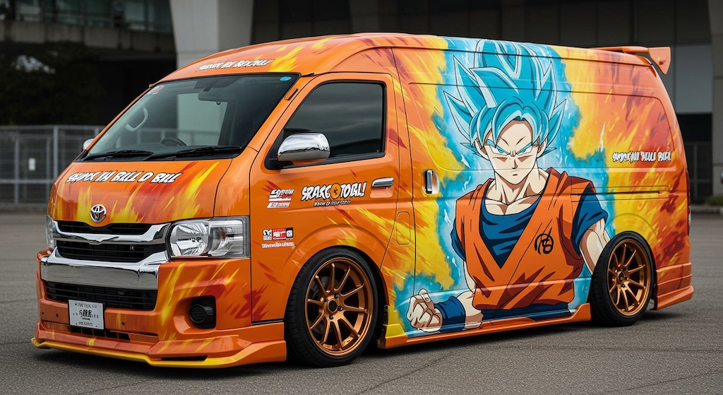 ドラゴンボール痛車ハイエース　再リメイク版