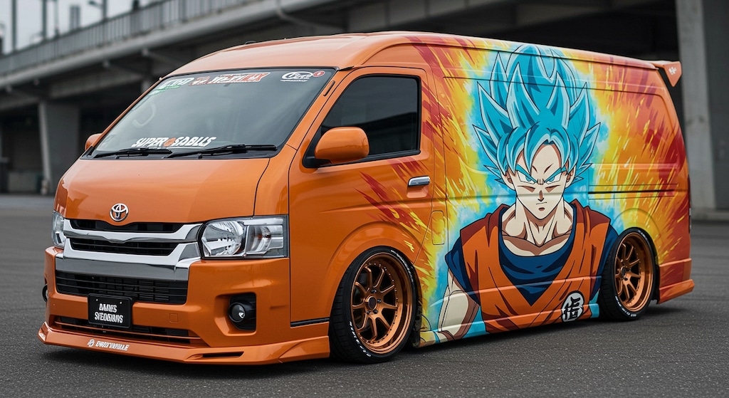 ドラゴンボール痛車ハイエース　再リメイク版