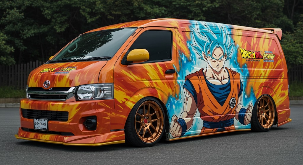ドラゴンボール痛車ハイエース　再リメイク版