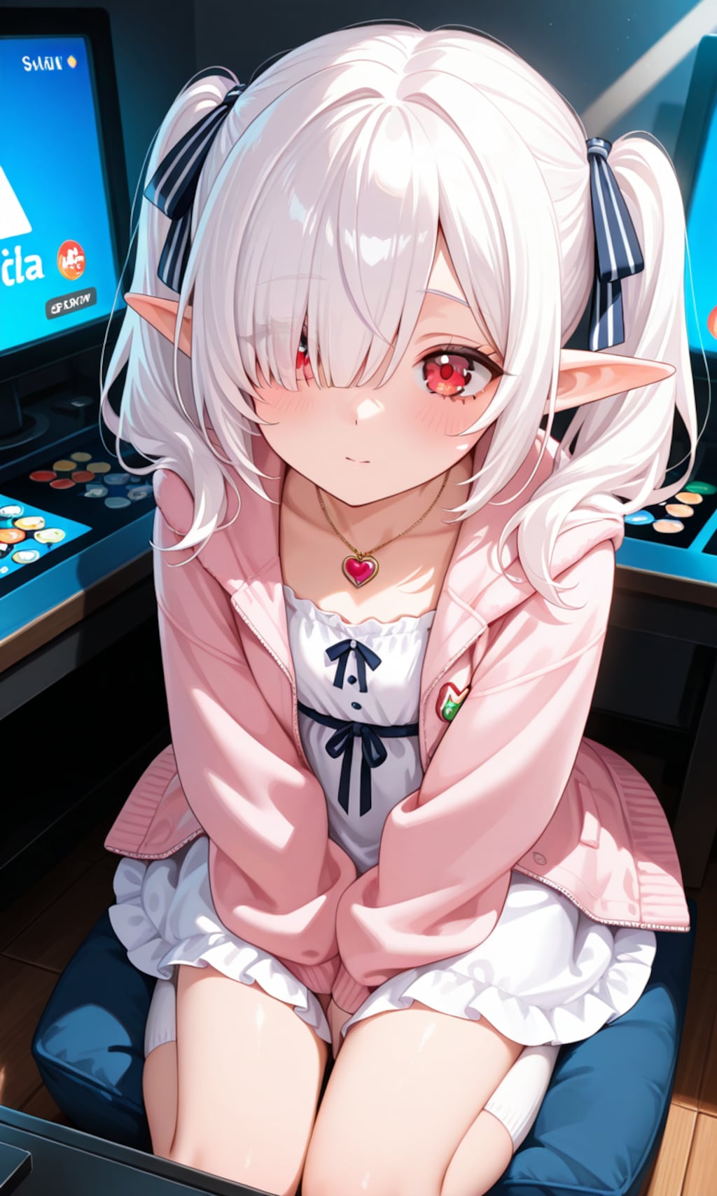 ゲームしているシロネさん