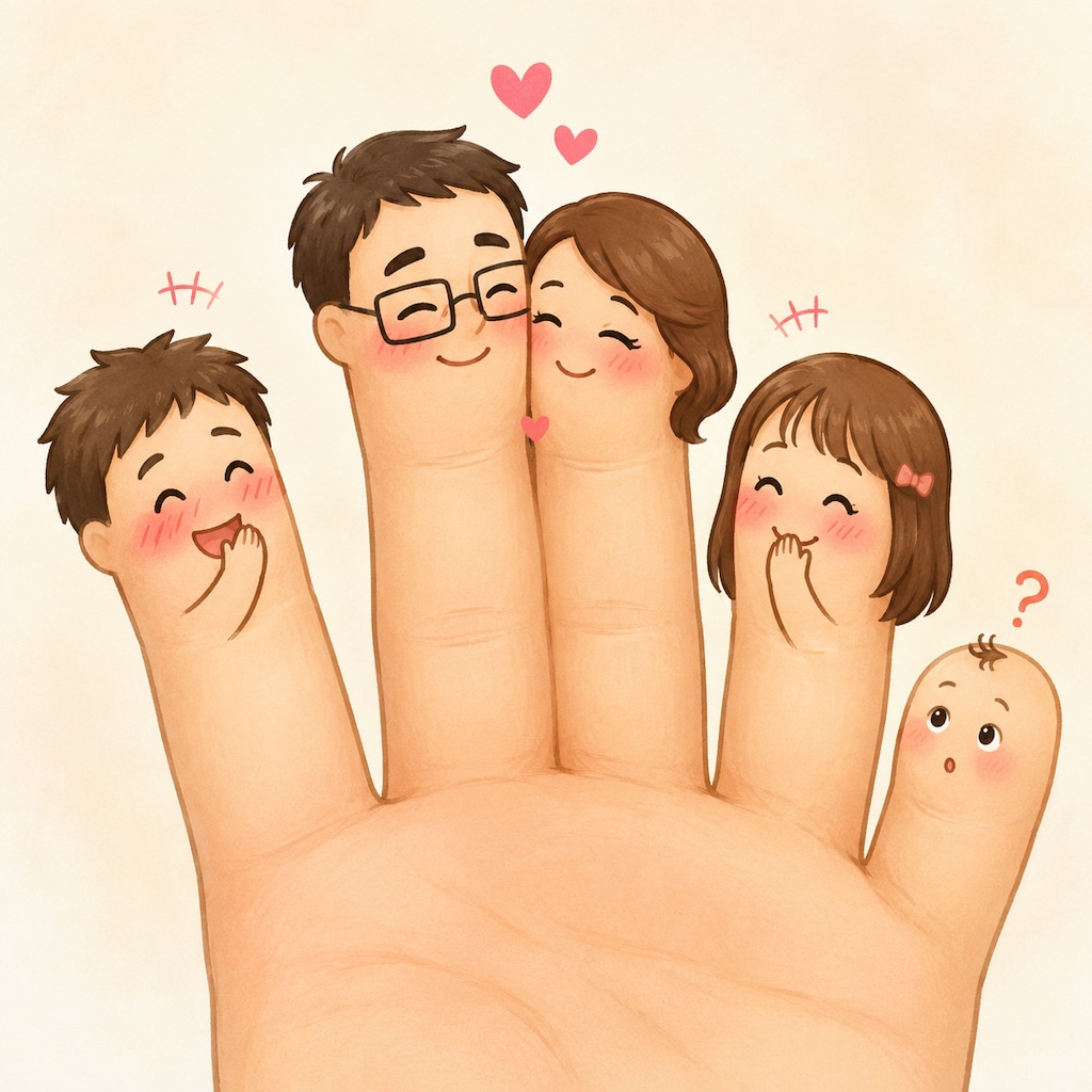 愛あふれる指家族
