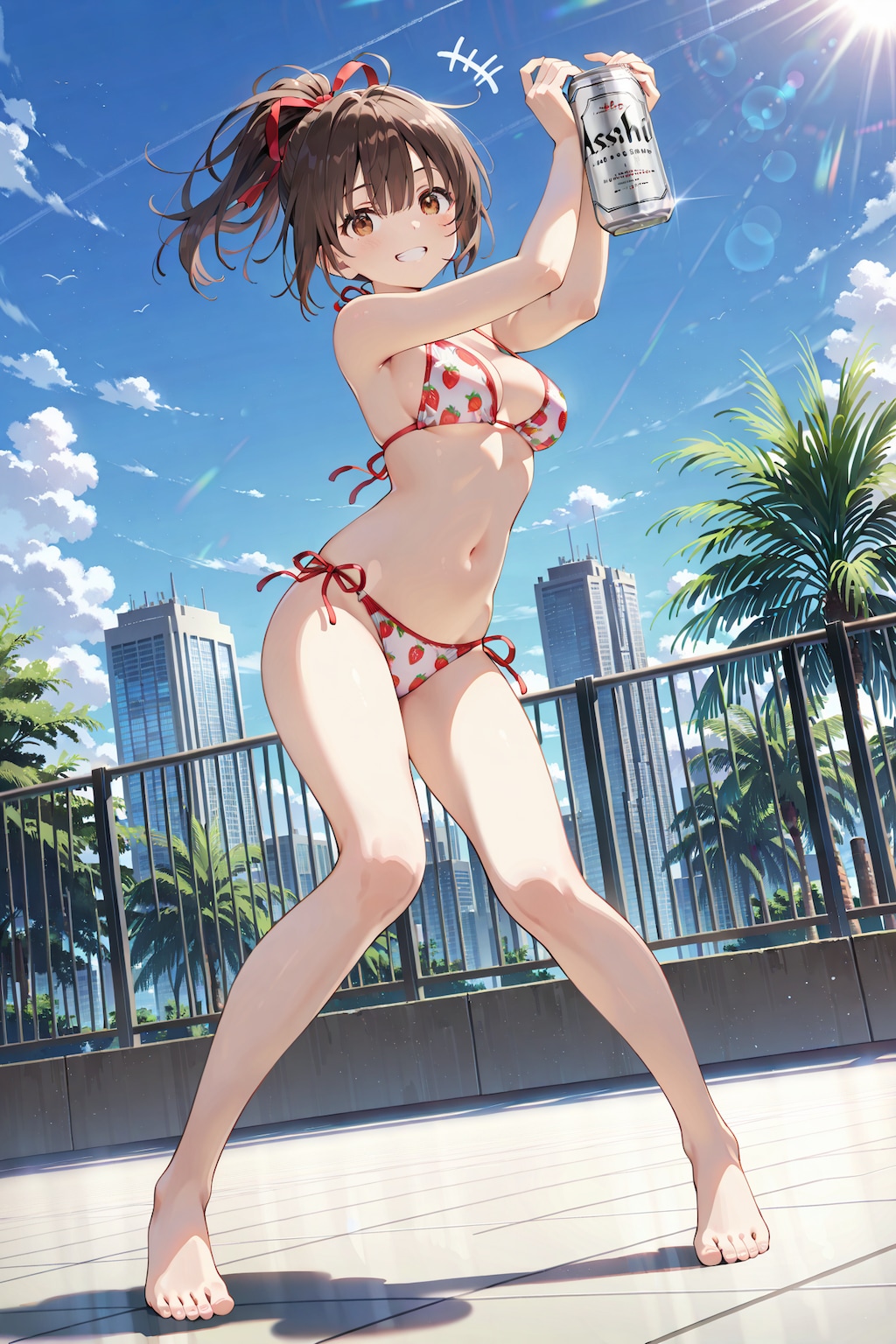 都会のど真ん中、開放感はビキニで Y920