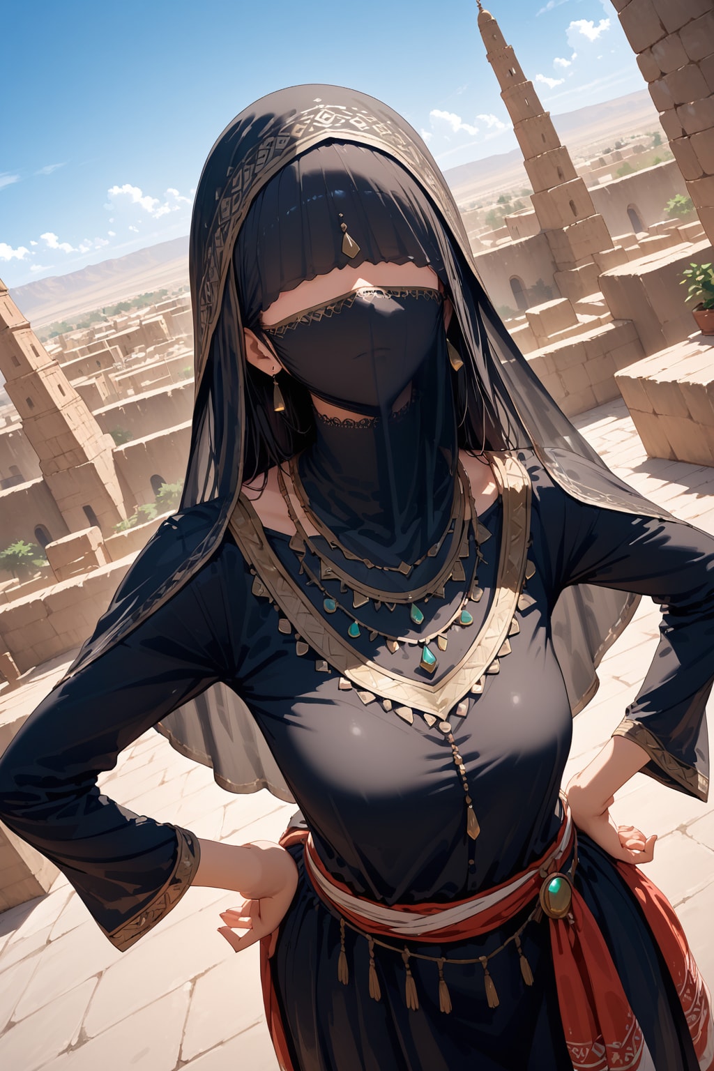 アバヤとニカブ/イエメンの民族衣装 | の人気AIイラスト・グラビア