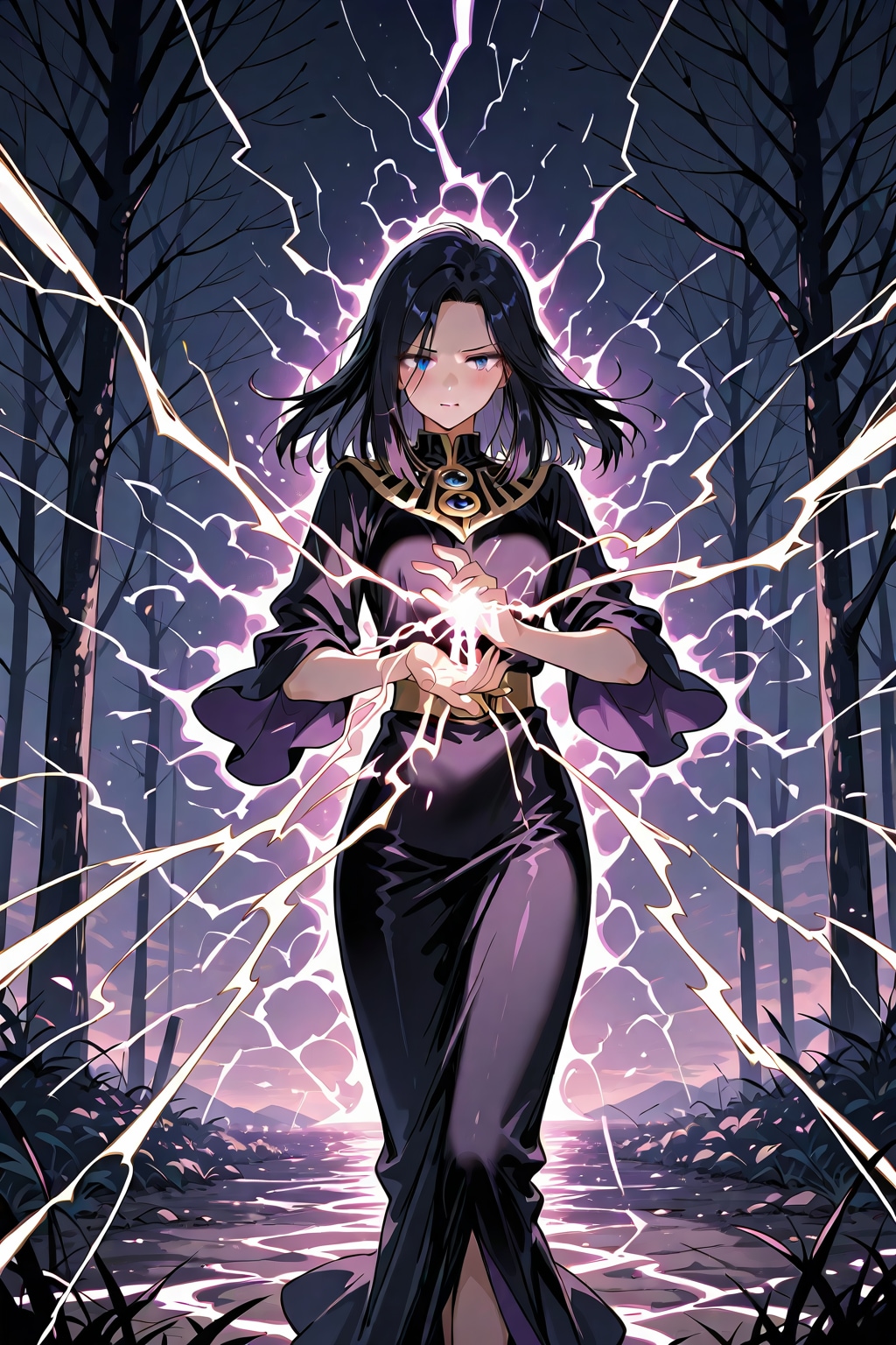 女性魔道士(雷・炎・水・植物・岩) | の人気AIイラスト・グラビア