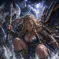 【習作：巨大女神の着地】 3枚目