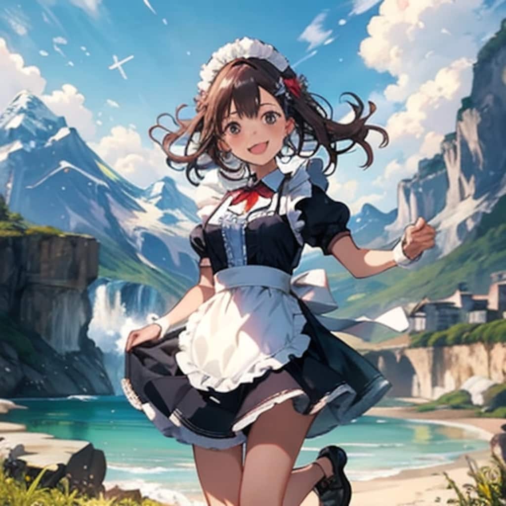 メイドさんと登山道250630