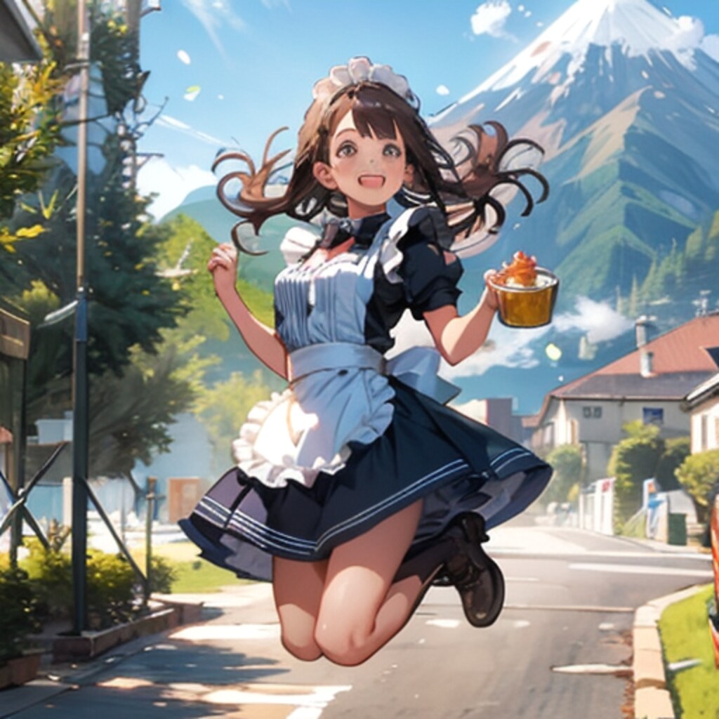 メイドさんと登山道250630