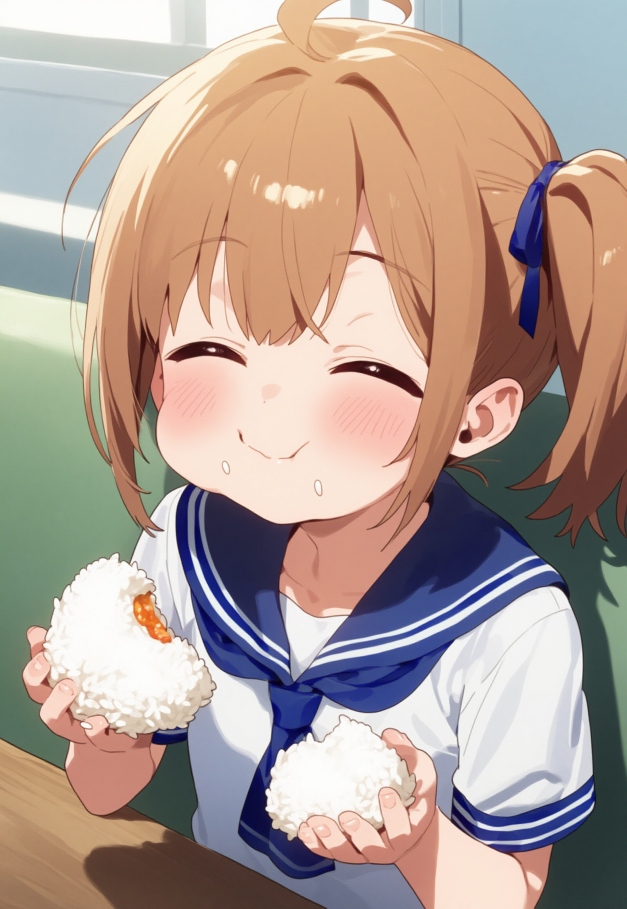 両手に米