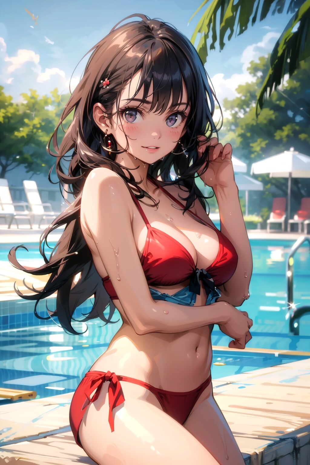 赤い水着