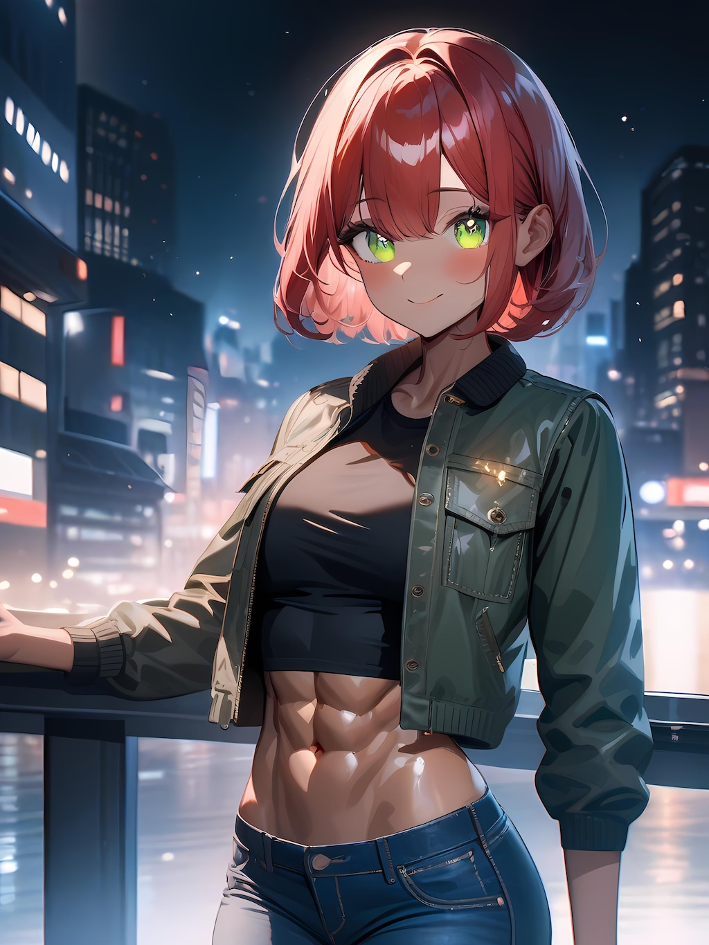 水着越しの腹筋　他