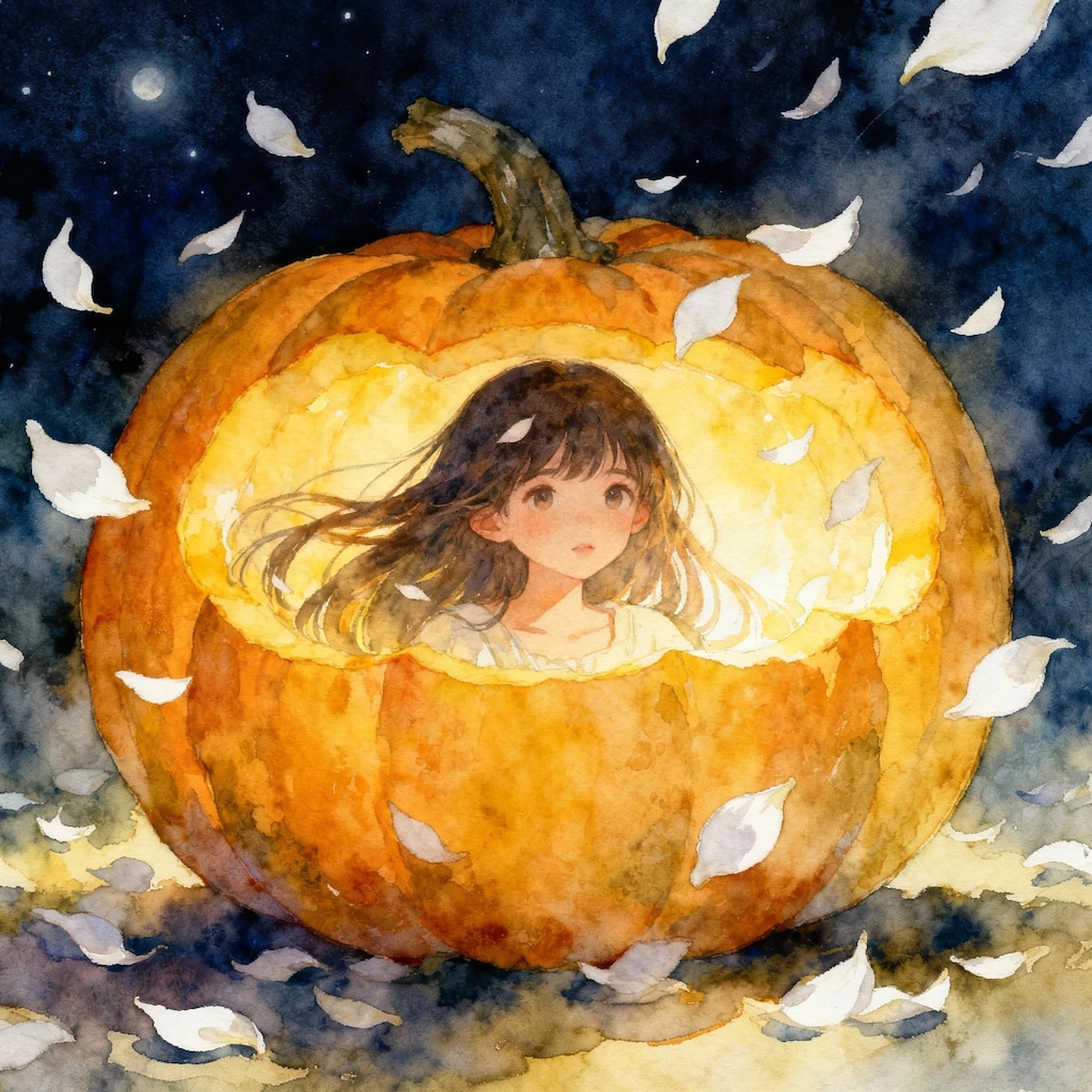 カボチャからこんにちは！