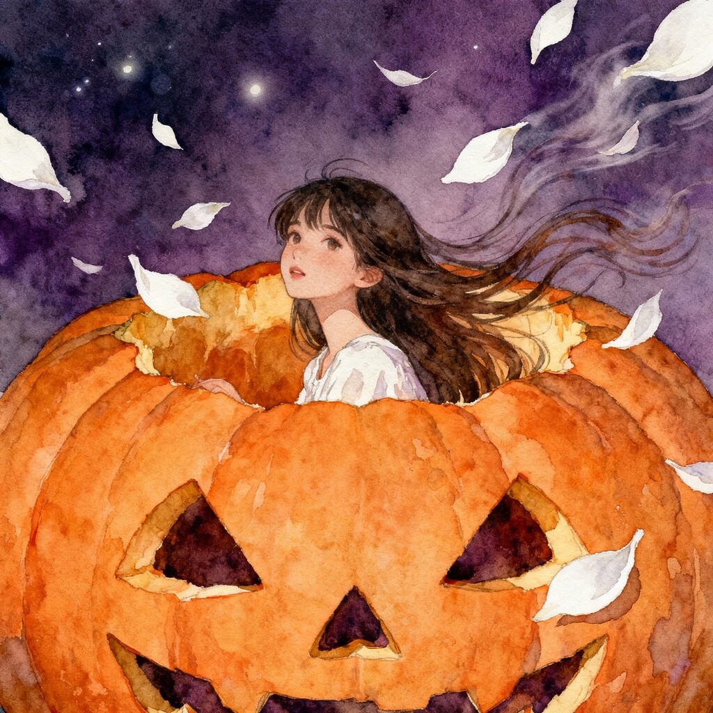 カボチャからこんにちは！