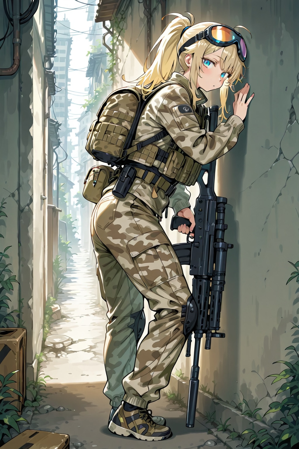 女兵士(マシンガン)