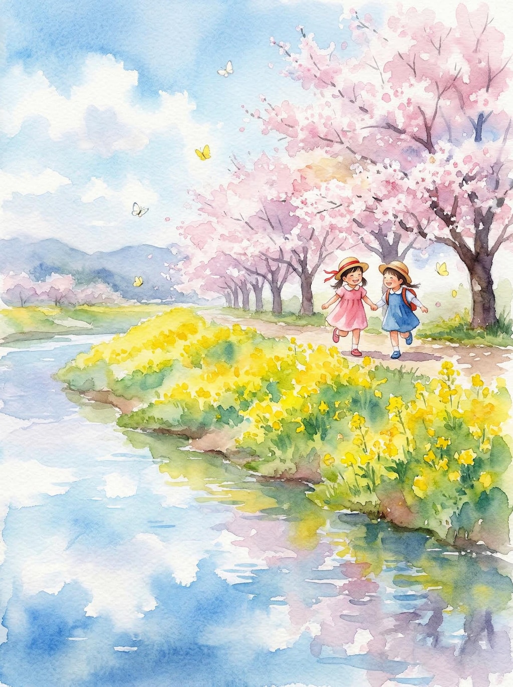 桜と菜の花