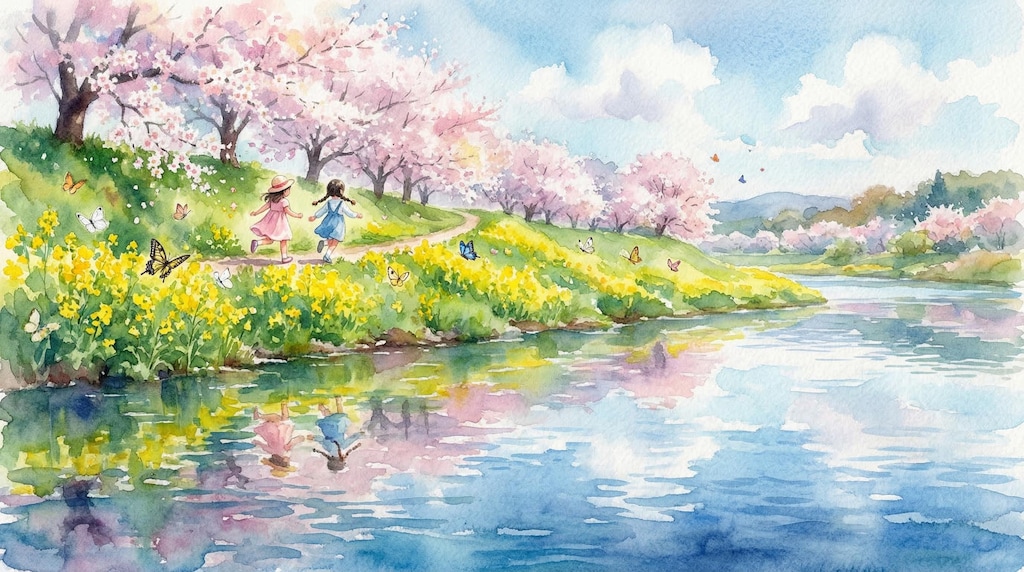桜と菜の花