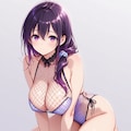 紫髪ちゃん 網レオタード 4枚目