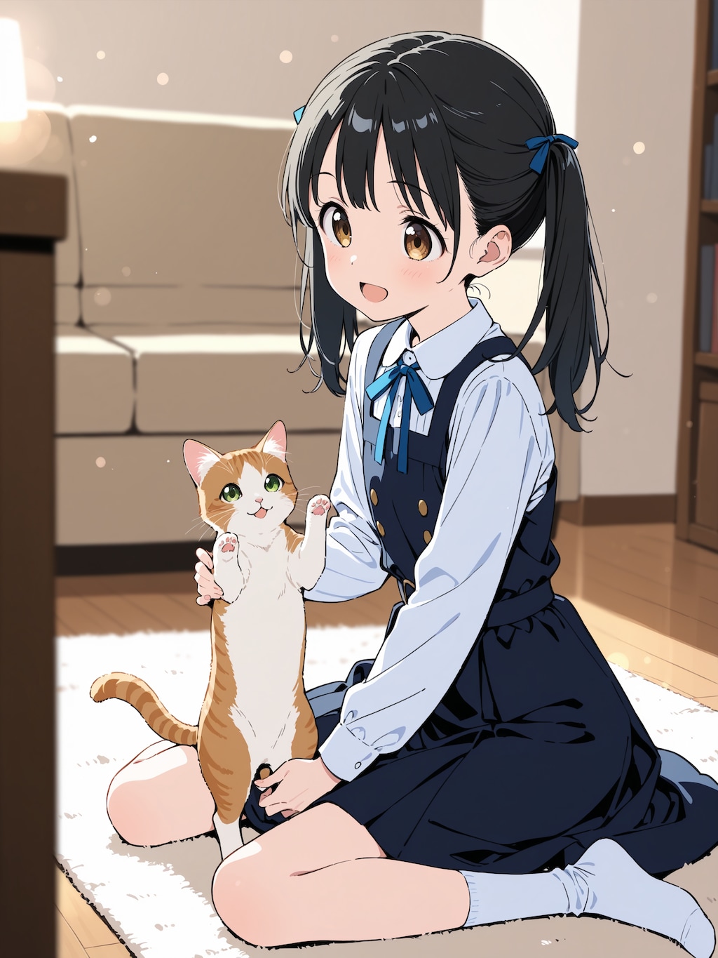 猫と遊ぶ