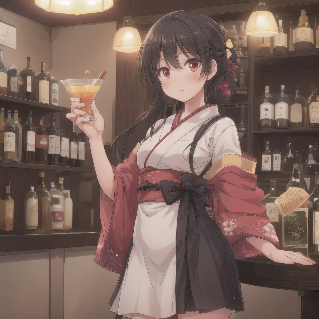 黒髪ロングで酒場の少女２６