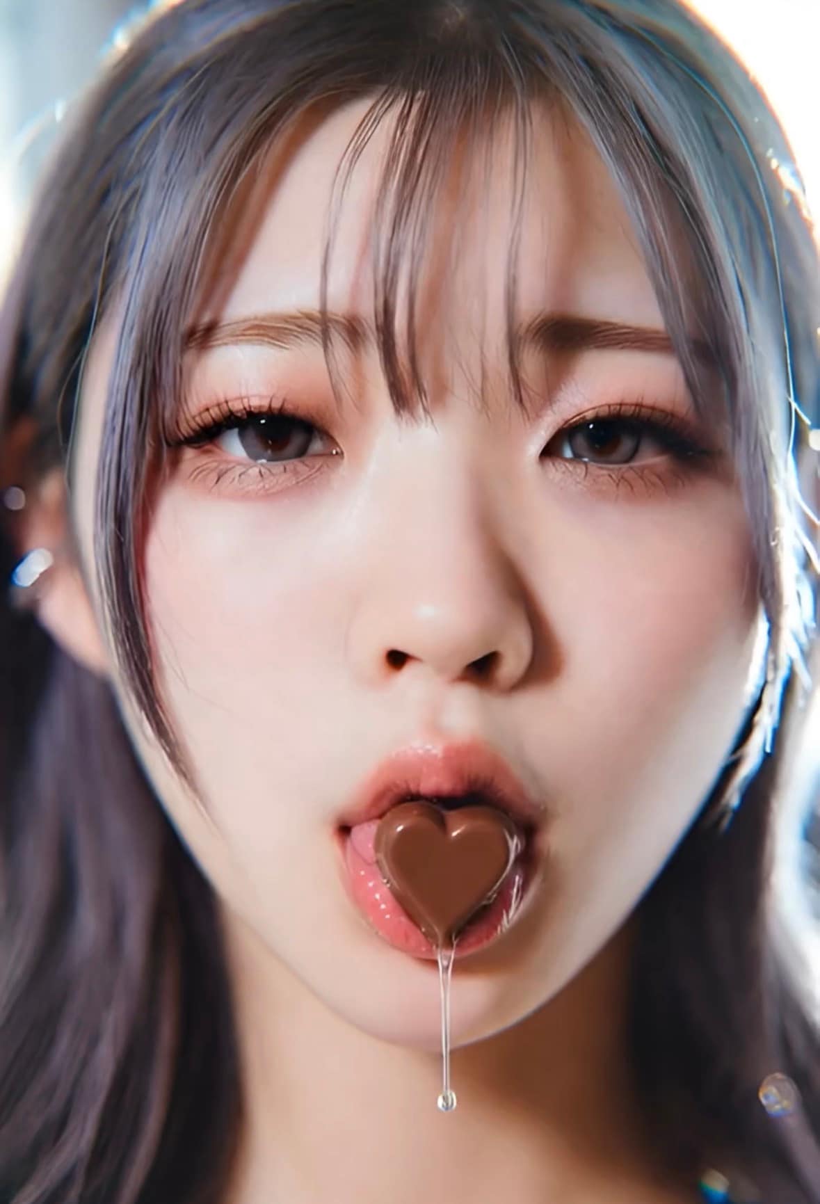 舌で転がす本命チョコ