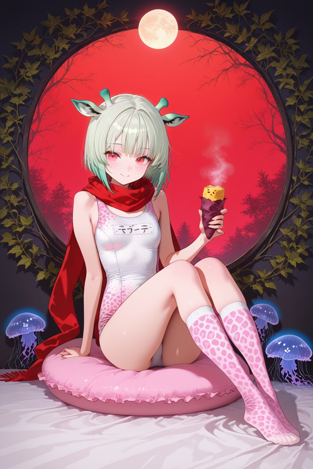 水着の緑髪ちゃん