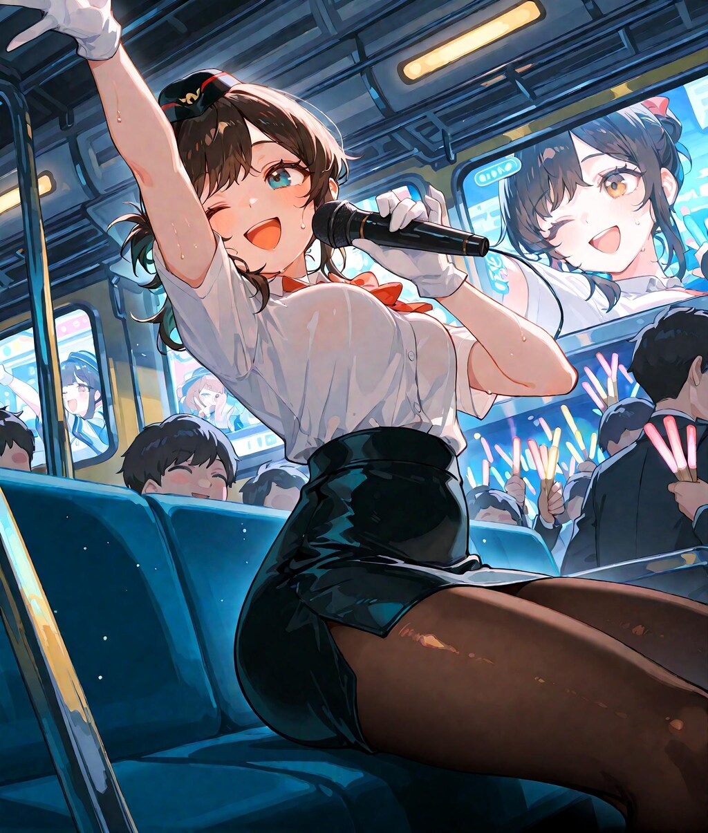 唄うバスガイド少女