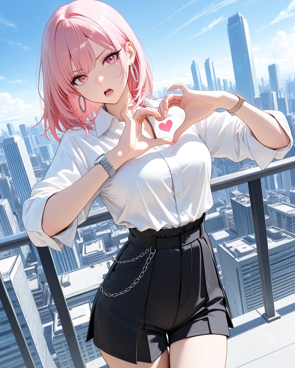 照れながら