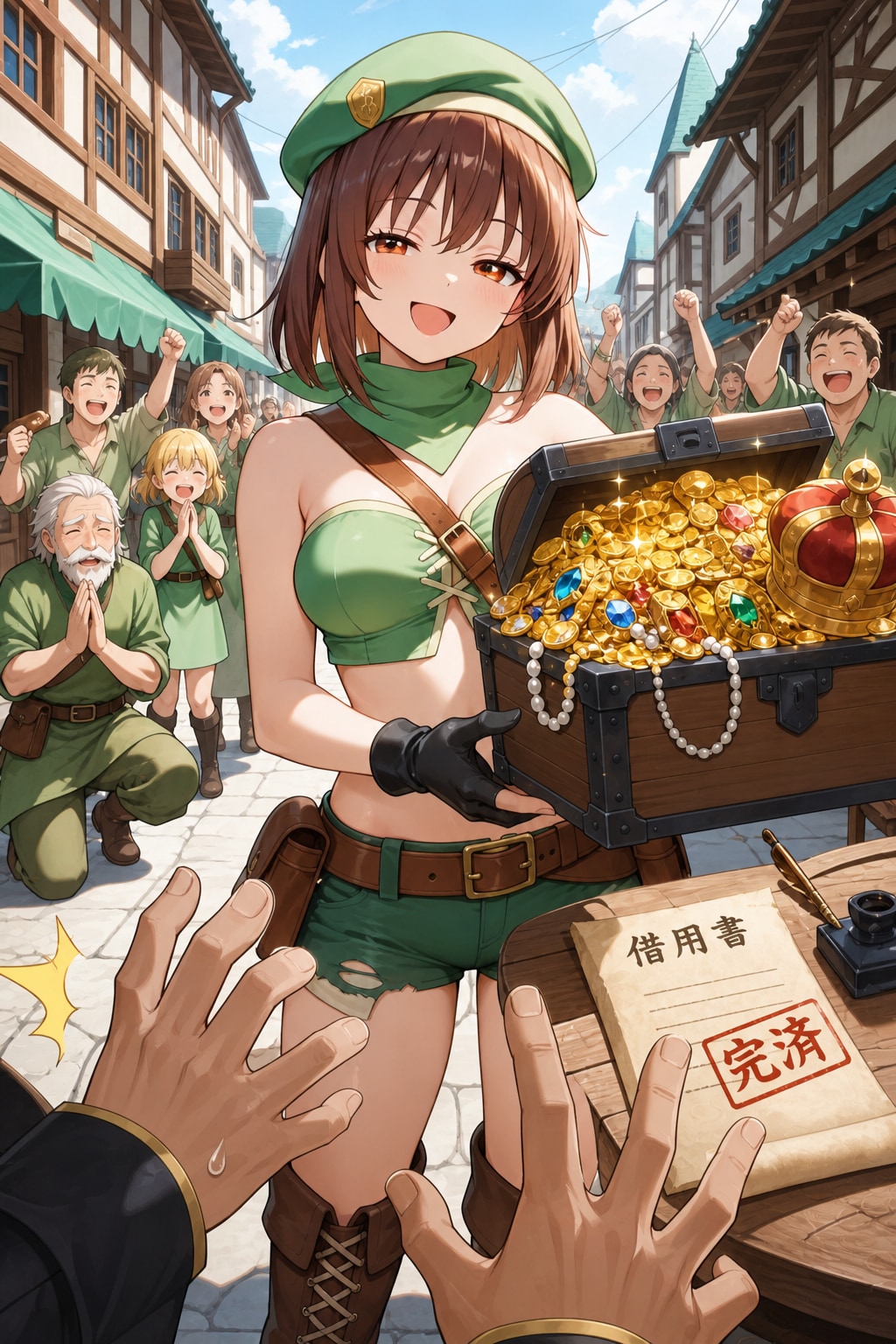 村の借金をお宝で返済するシーフさん