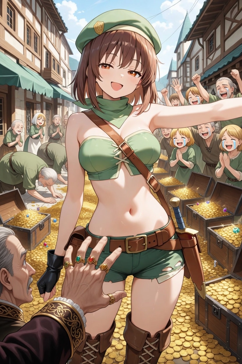 村の借金をお宝で返済するシーフさん