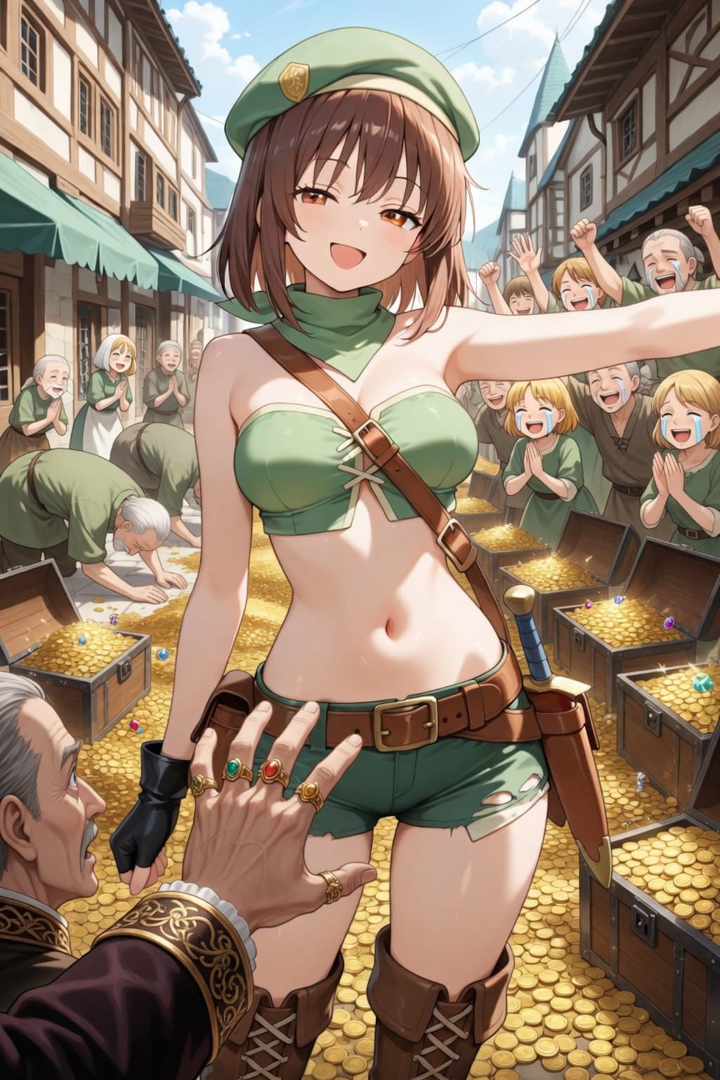 村の借金をお宝で返済するシーフさん