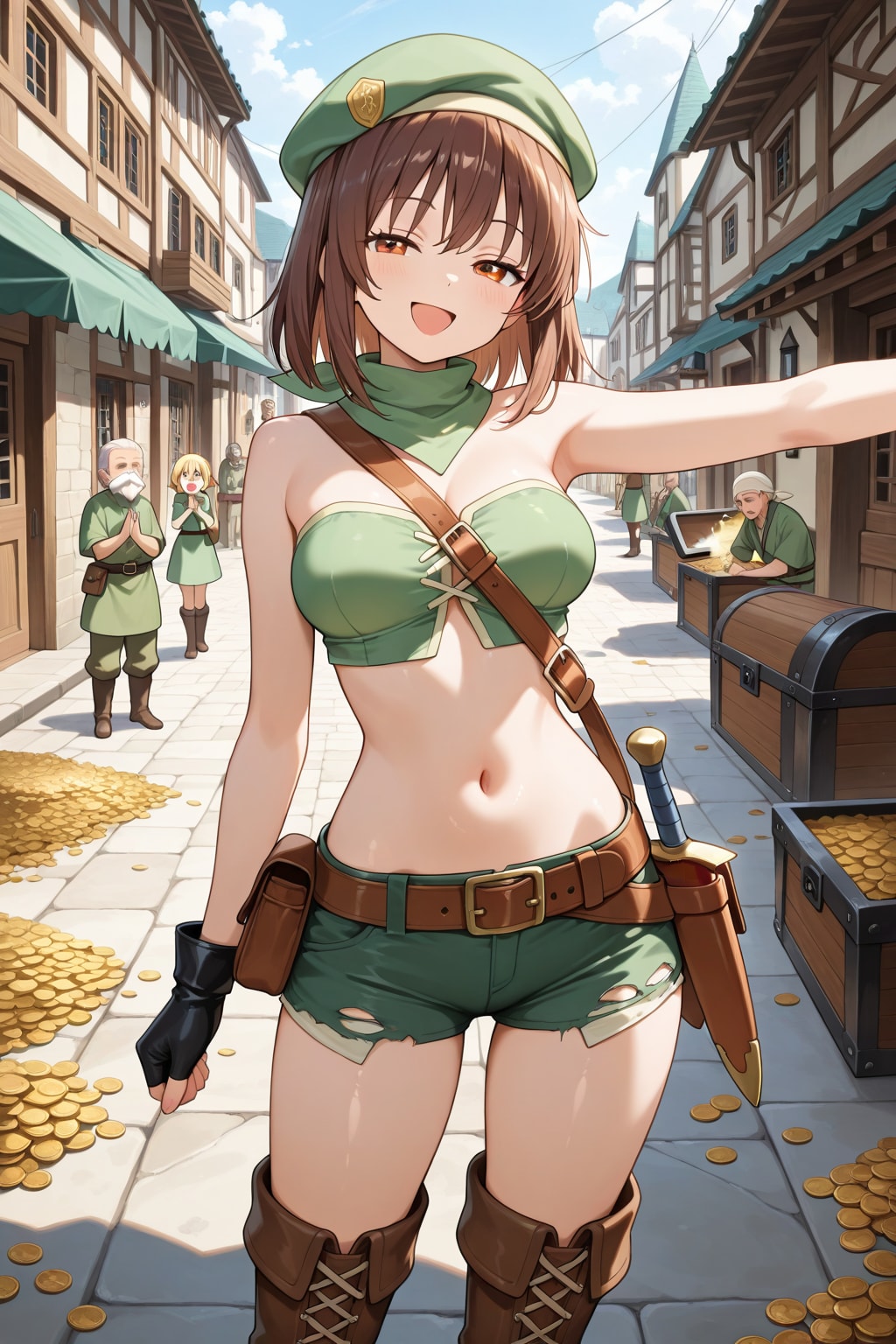 村の借金をお宝で返済するシーフさん