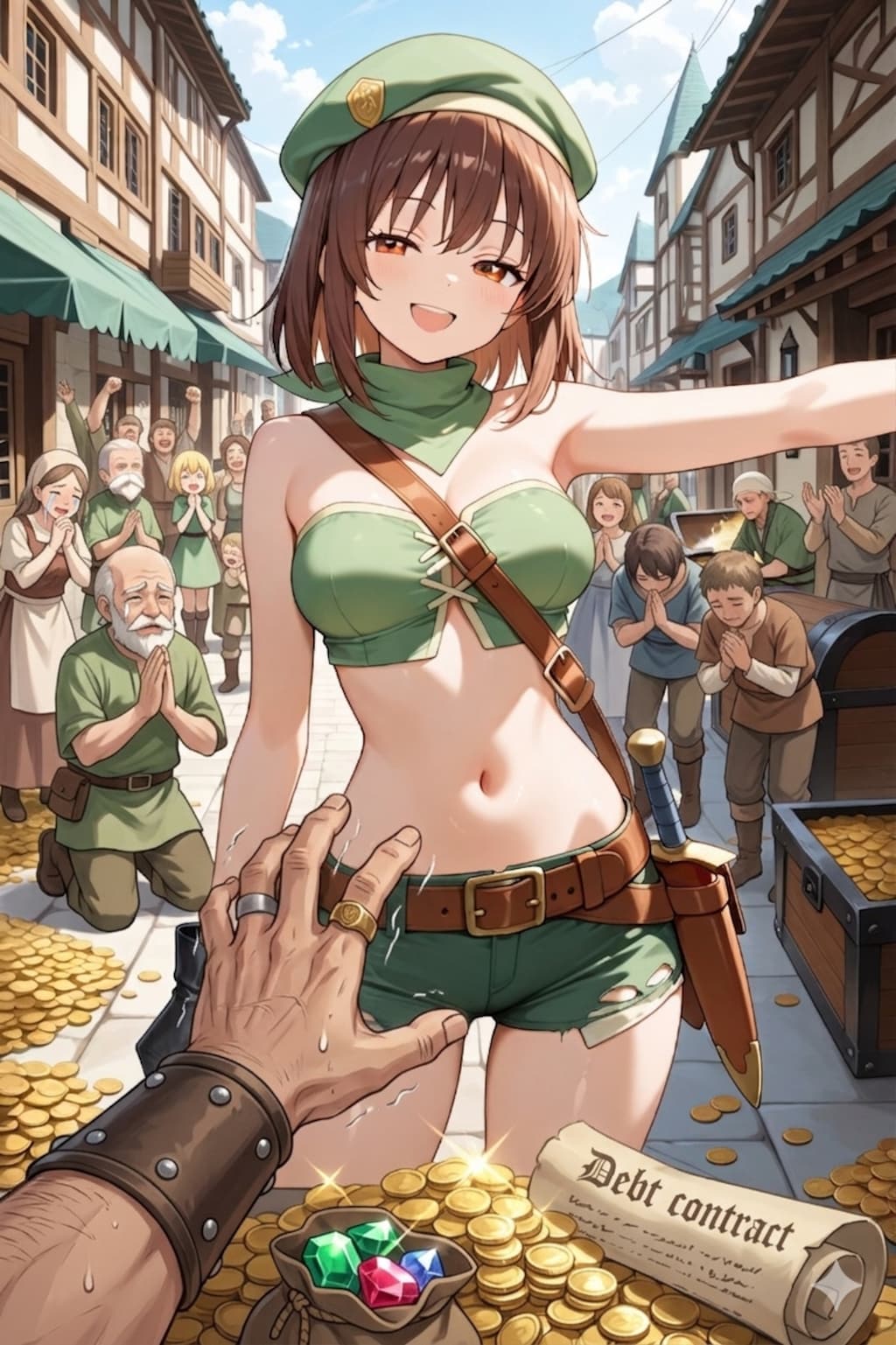 村の借金をお宝で返済するシーフさん
