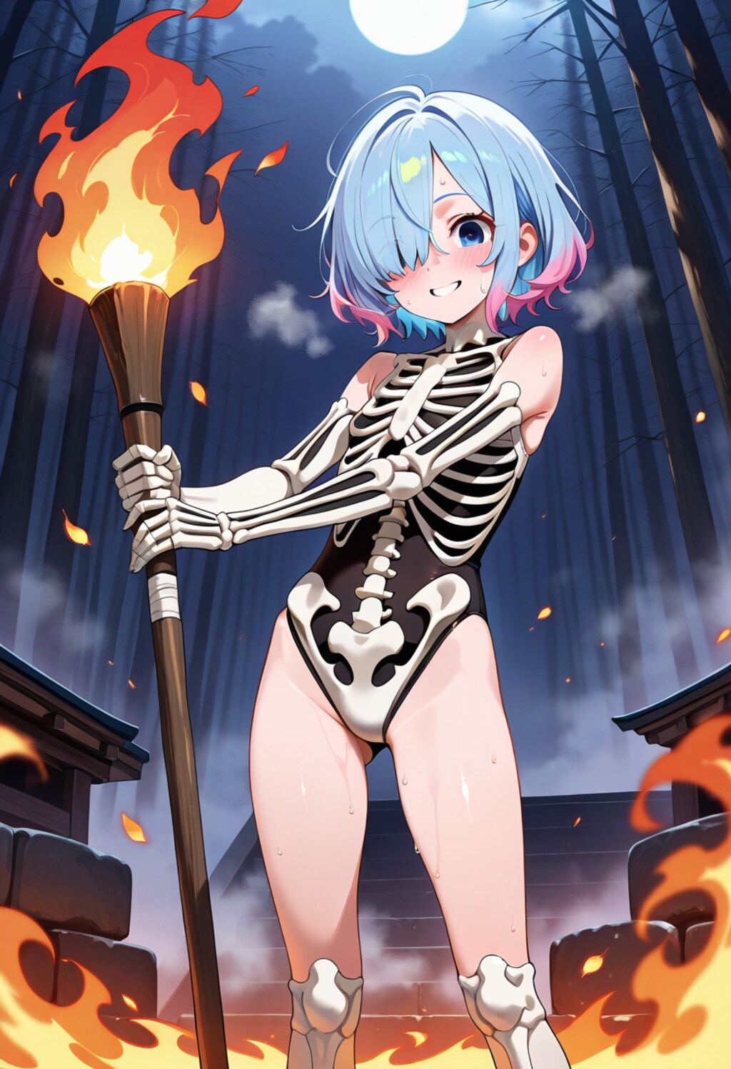 髑髏衣装ガール