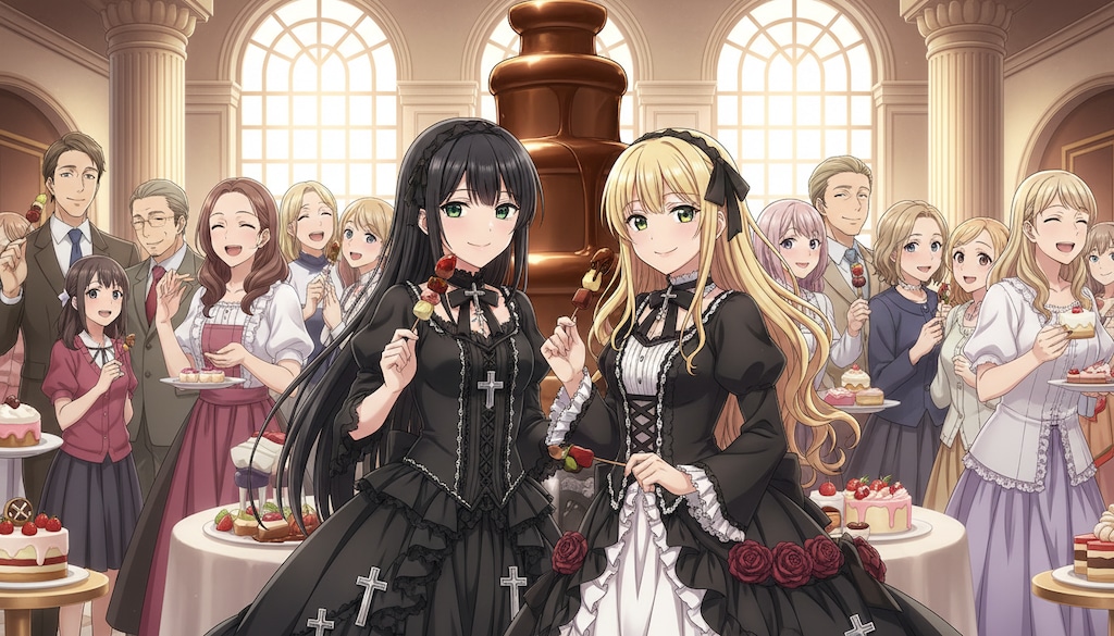 チョコレートファウンテン。