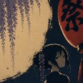 振り返る女と月 4枚目