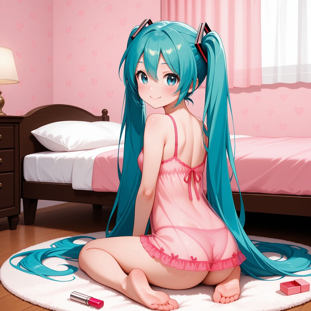 初音ミク【ベビードール】3 座りポーズ