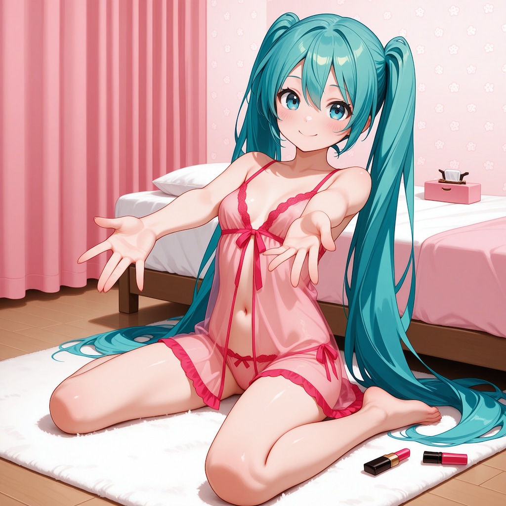初音ミク【ベビードール】3 座りポーズ