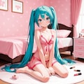 初音ミク【ベビードール】3 座りポーズ 9枚目