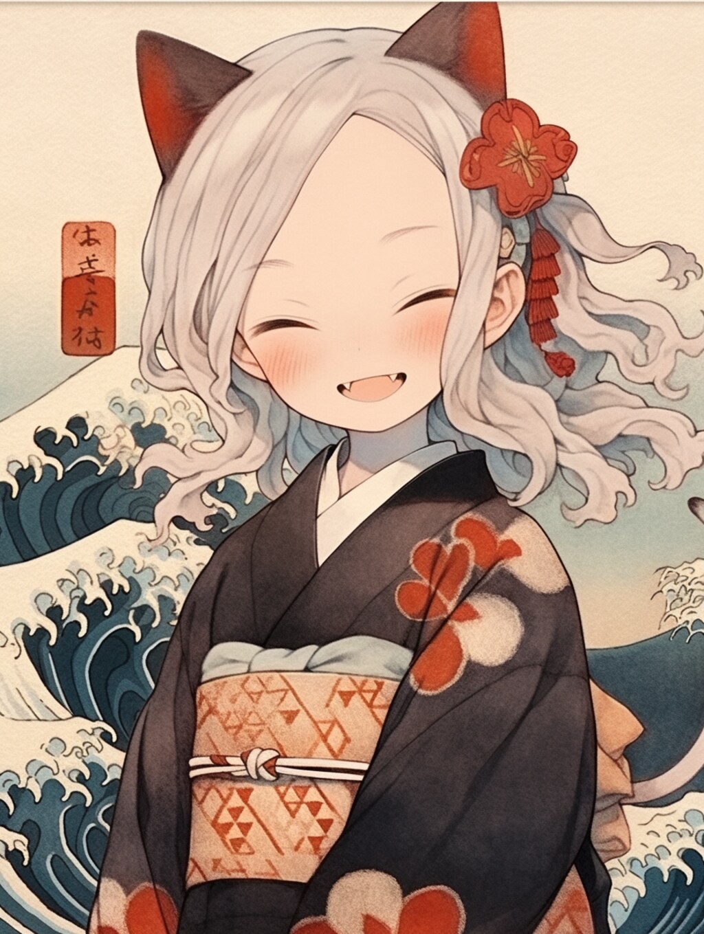 猫娘北斎