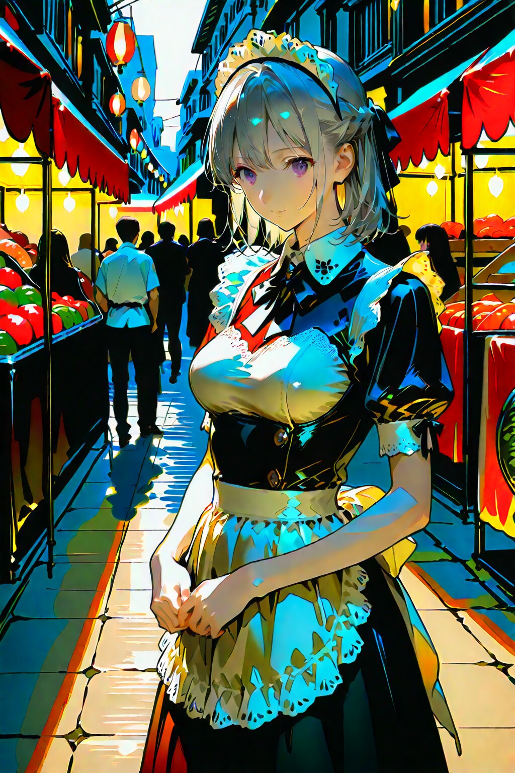 (929HQ)銀髪ちゃんメイド（お買い物）