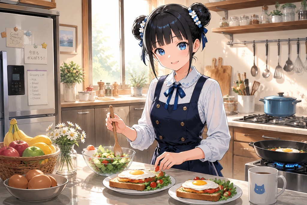 おだんごちゃん🍡✨と朝ごはん🍚✨　7/6