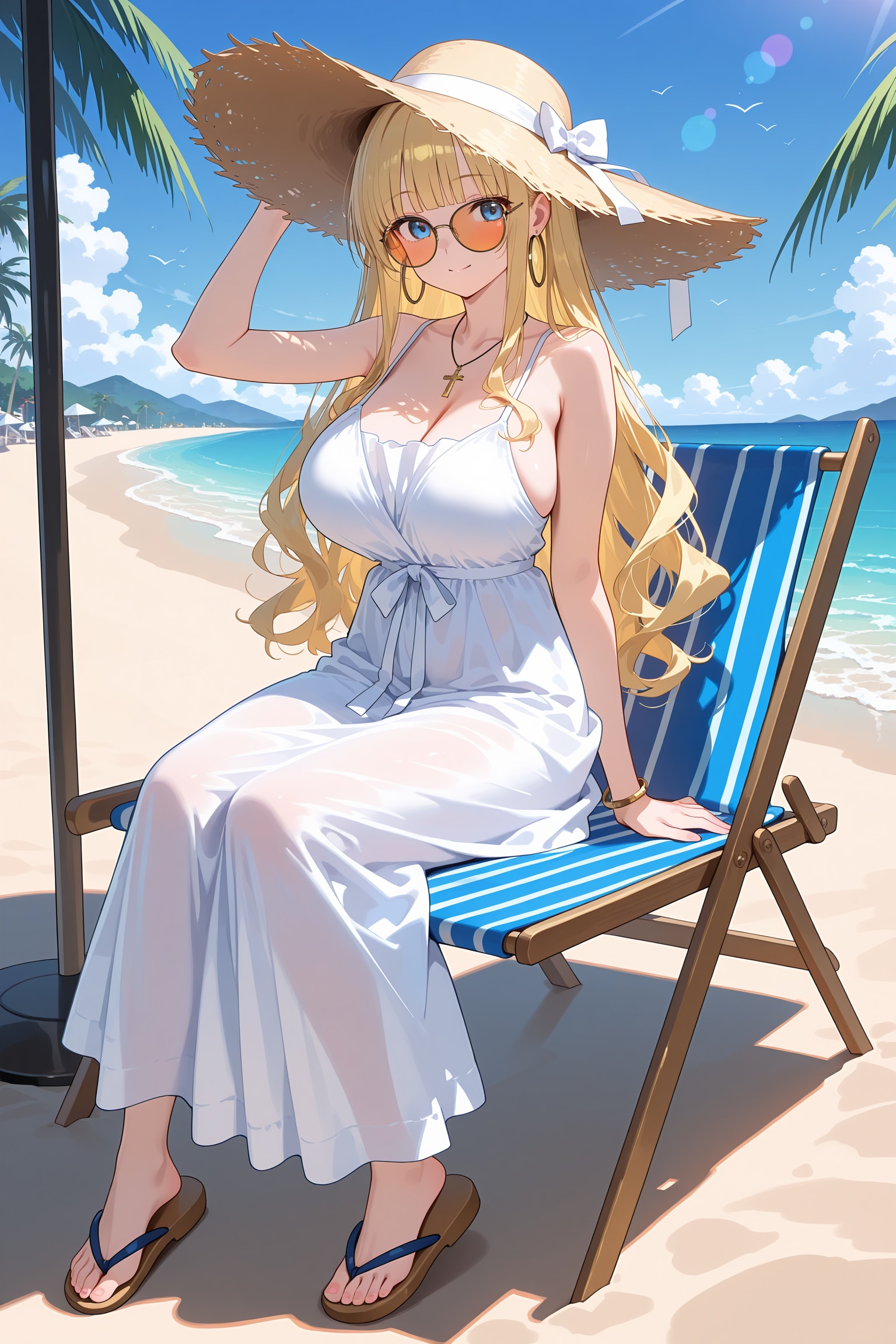 ビーチでバカンス