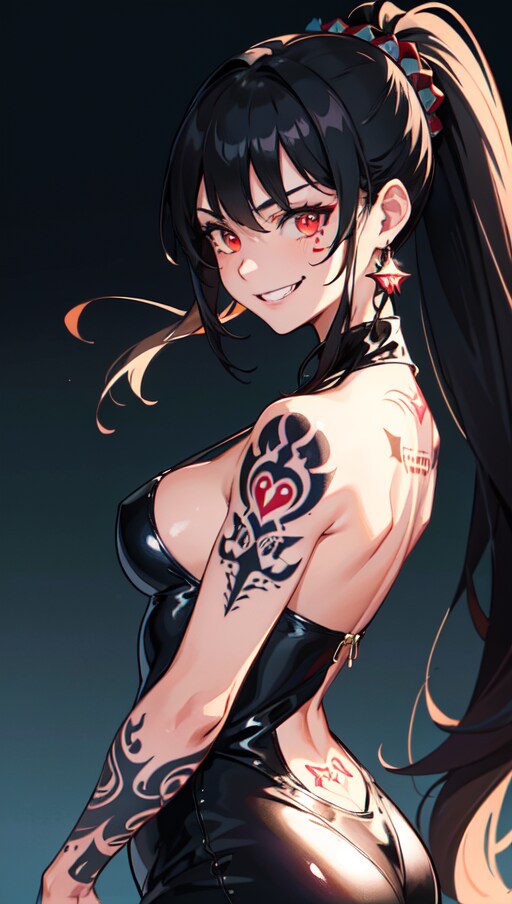 見返りニヤリ😁