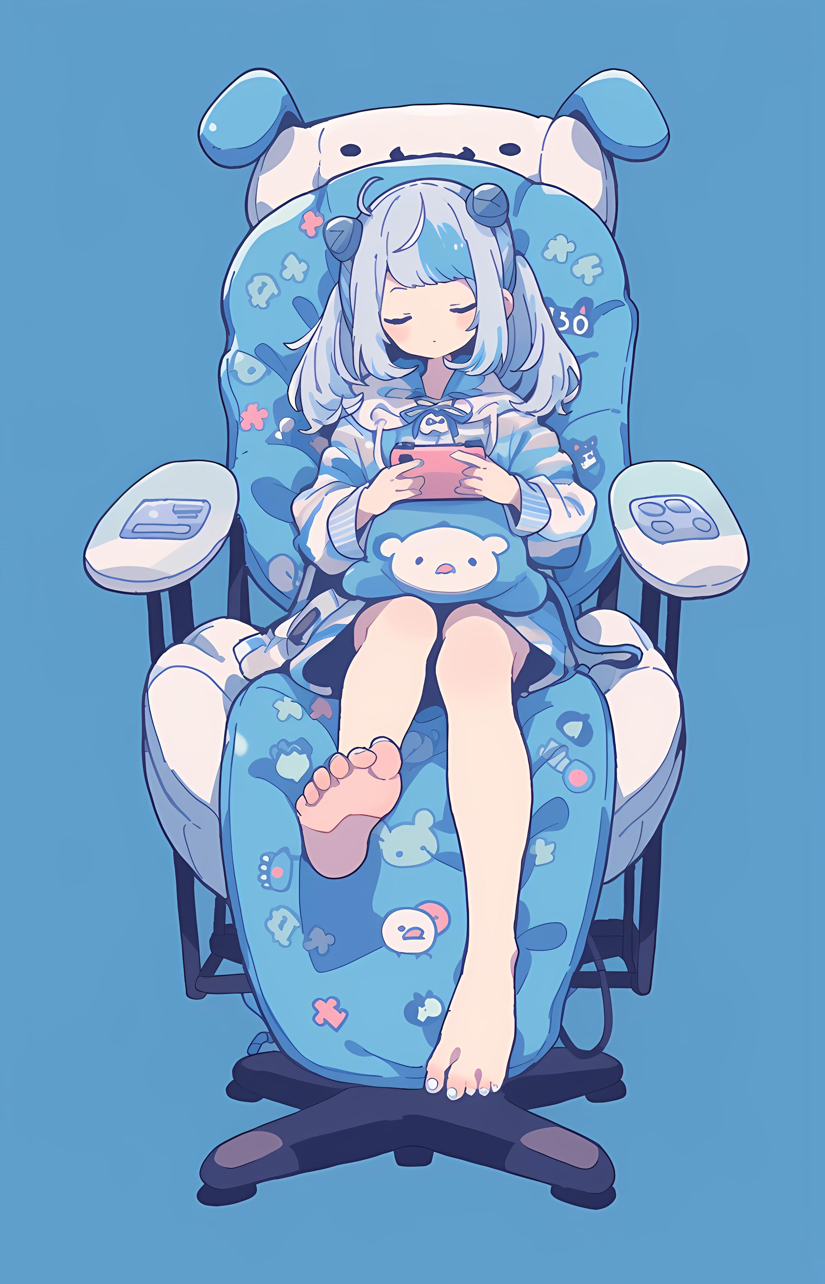 ゲーミング寝落ちガール