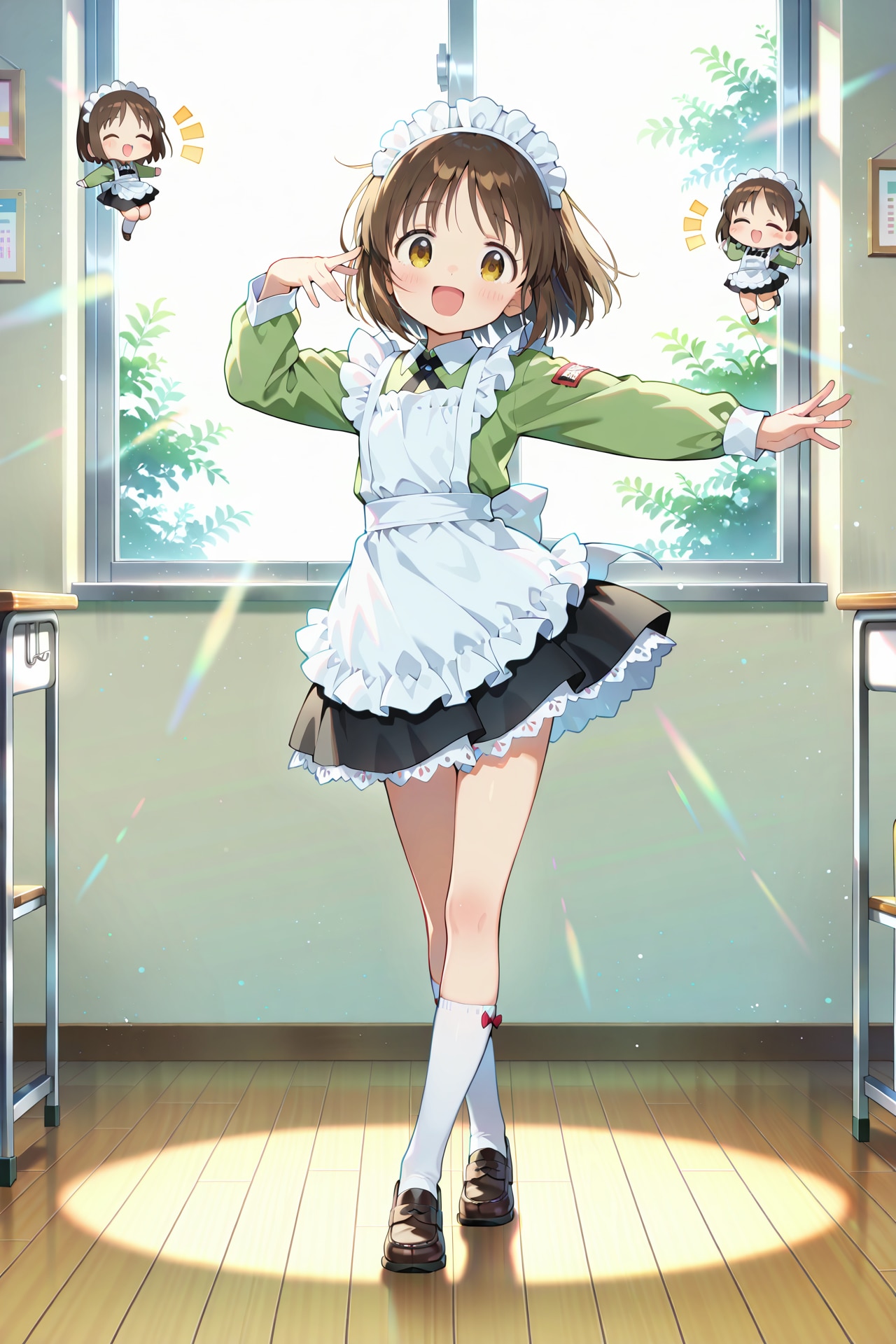 放課後メイドタイム♪〜スカートひらりの青春日誌〜 Z423 | の人気AIイラスト・グラビア