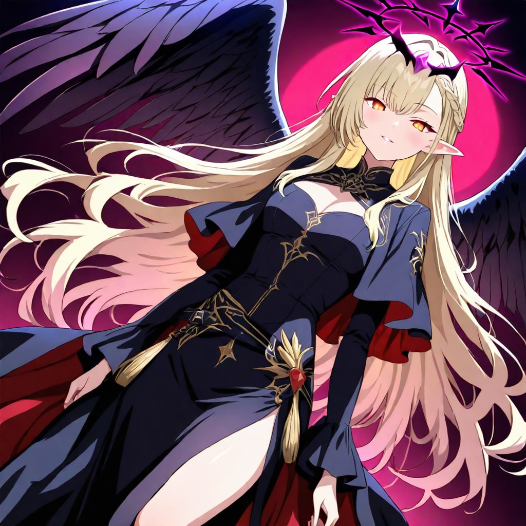 彩葉(いろは)の堕天使コスプレ | の人気AIイラスト・グラビア