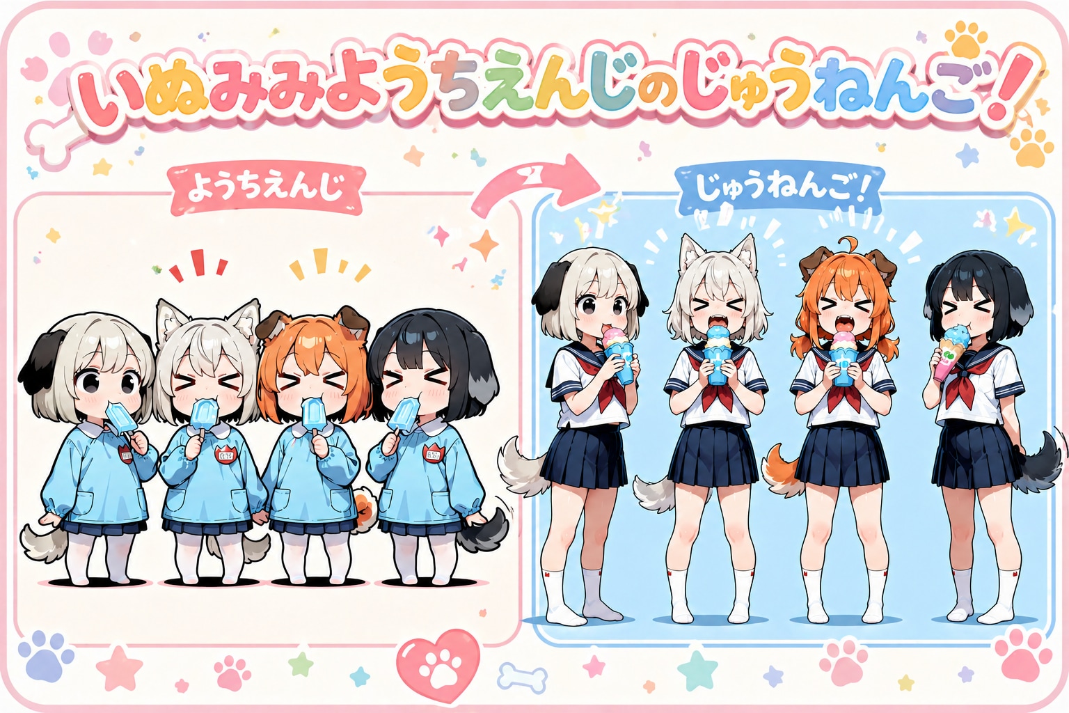 いぬみみようちえんじのじゅうねんご！
