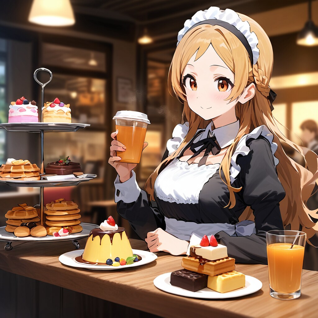 メイドさんとスイーツ | の人気AIイラスト・グラビア