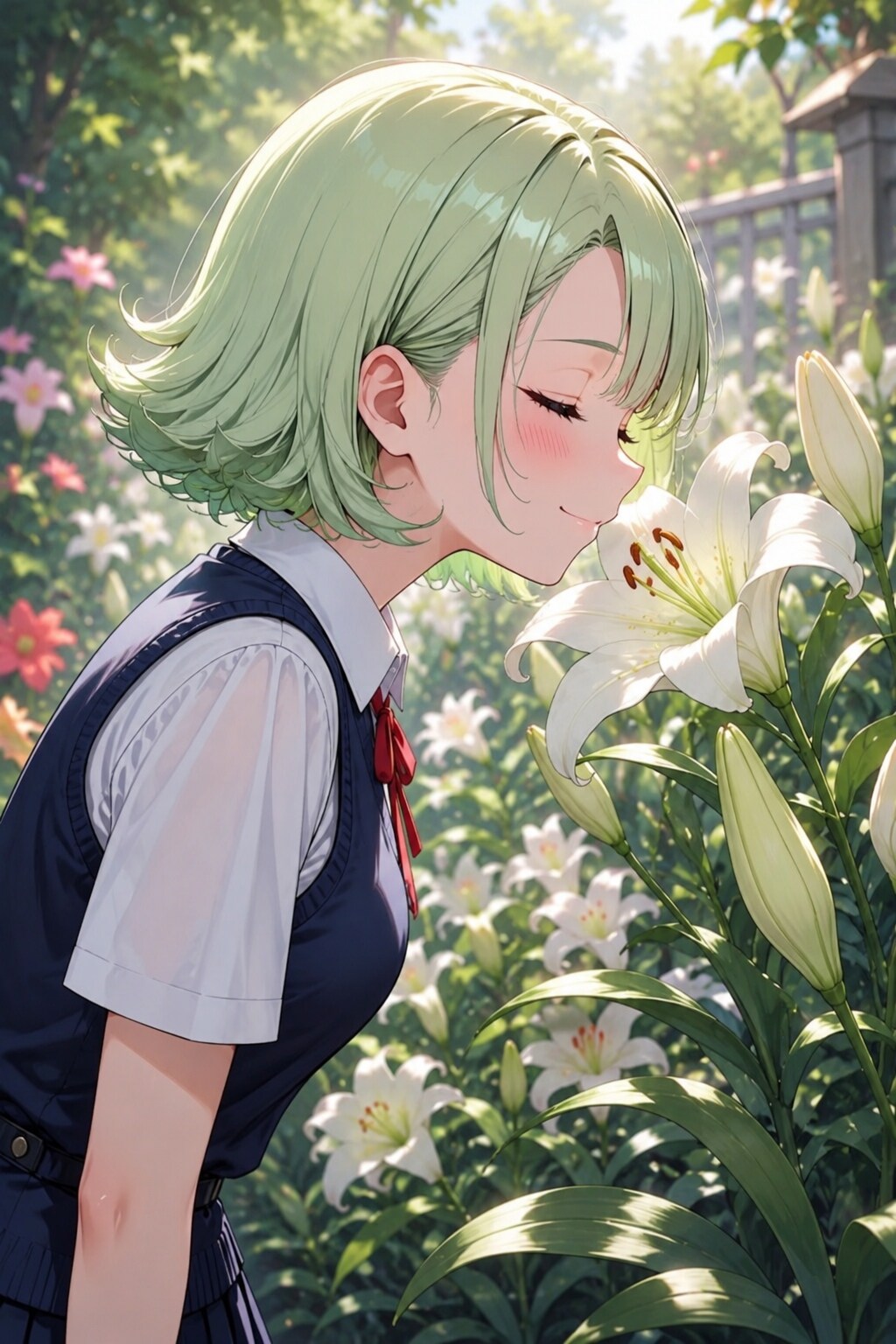 ユリの香りに誘われて | の人気AIイラスト・グラビア